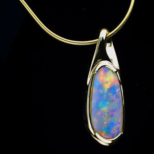 opal pendants silver
